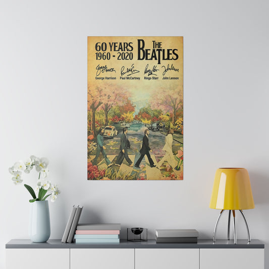 60 Years: The Beatles Walking on Abbey Road" Canvas