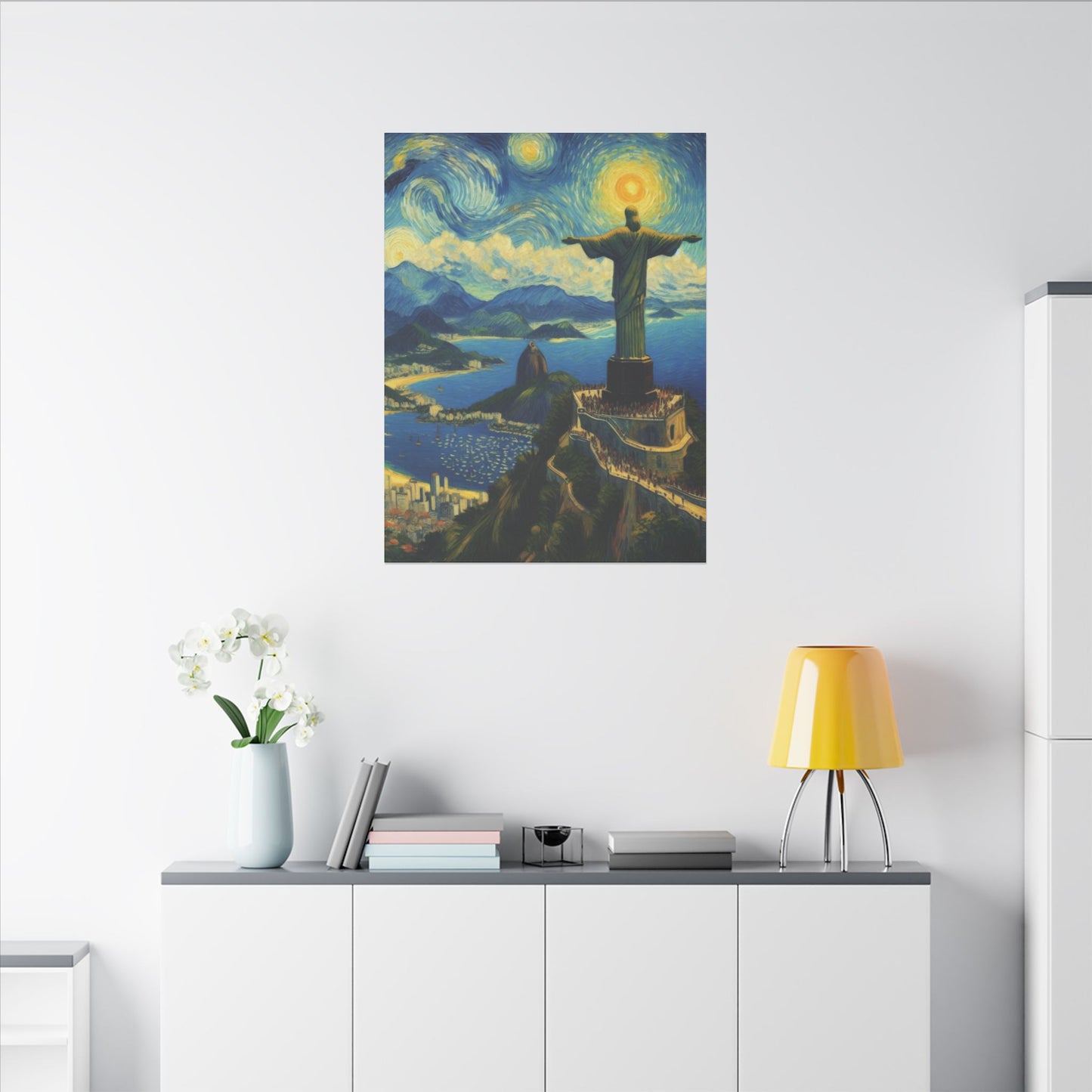 Canvas Rio de Janeiro meets Van Gogh Style