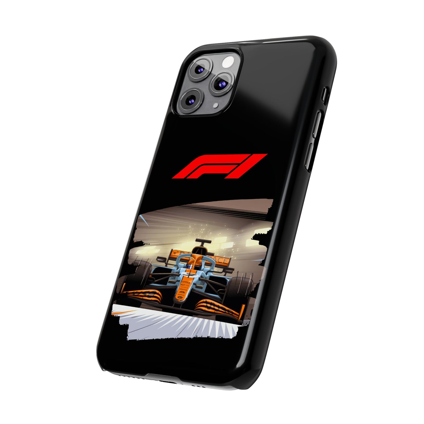 F1 McClaren Orange Car Iphone 15, 14, 13, 12, 11 Cases