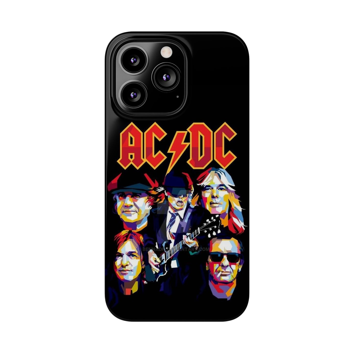 AC/DC IPhone 15, 14, 13, 12 Cases - Art design