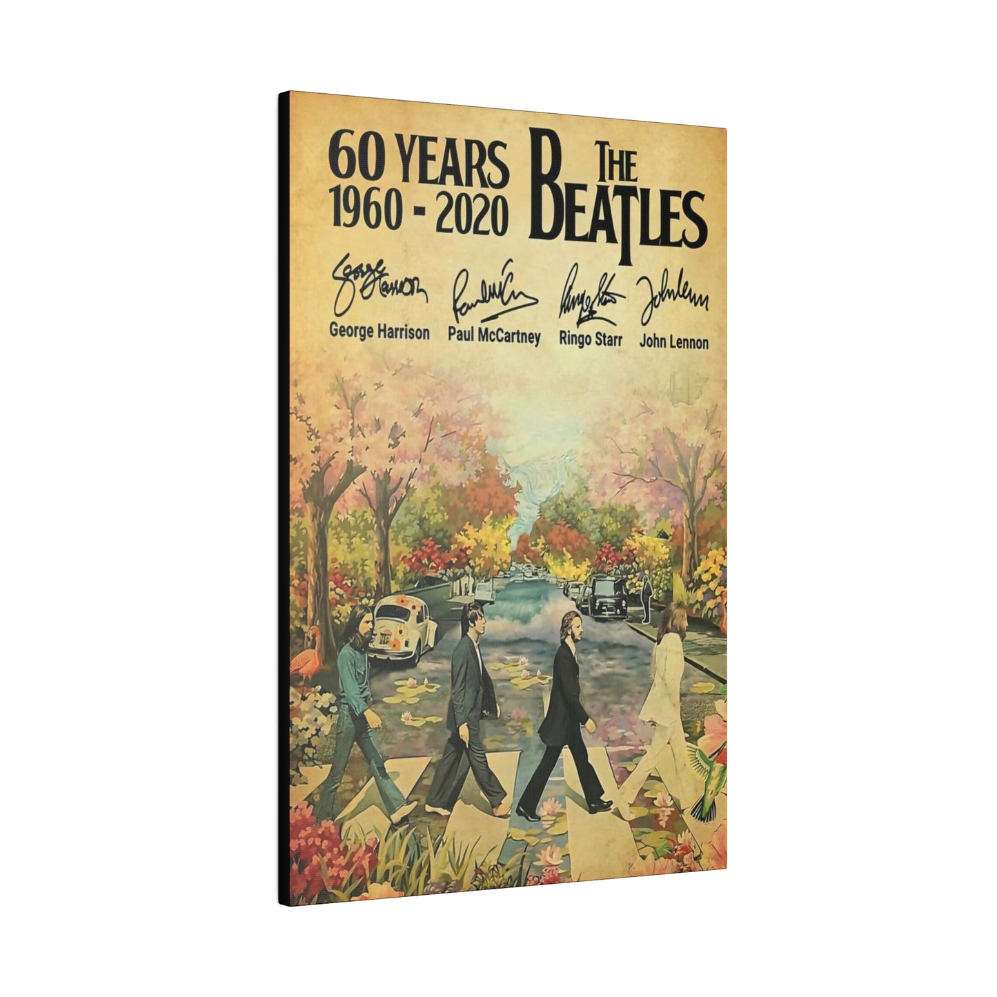 60 Years: The Beatles Walking on Abbey Road" Canvas